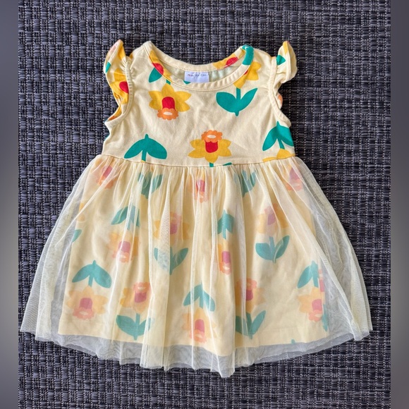 Hanna Andersson Soft Daffodil Yellow Tulle Overlay Dress - Picture 10 of 16